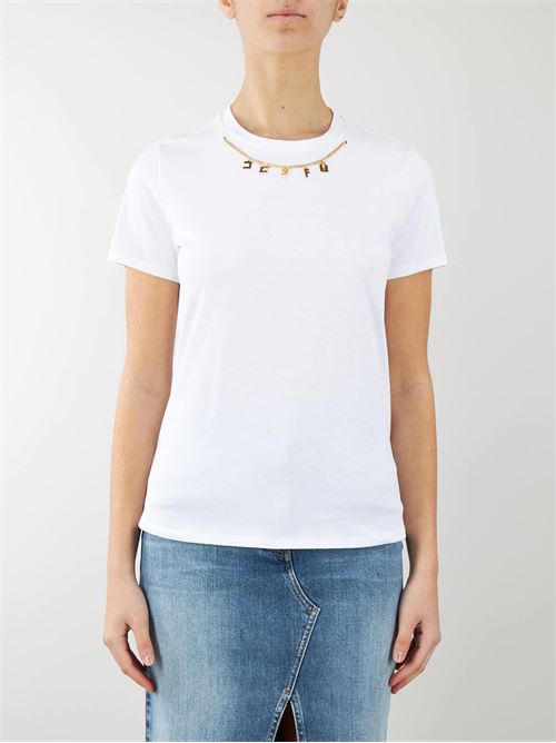 T-shirt in jersey con accessorio charms Elisabetta Franchi ELISABETTA FRANCHI | T-shirt | MA01141E2270